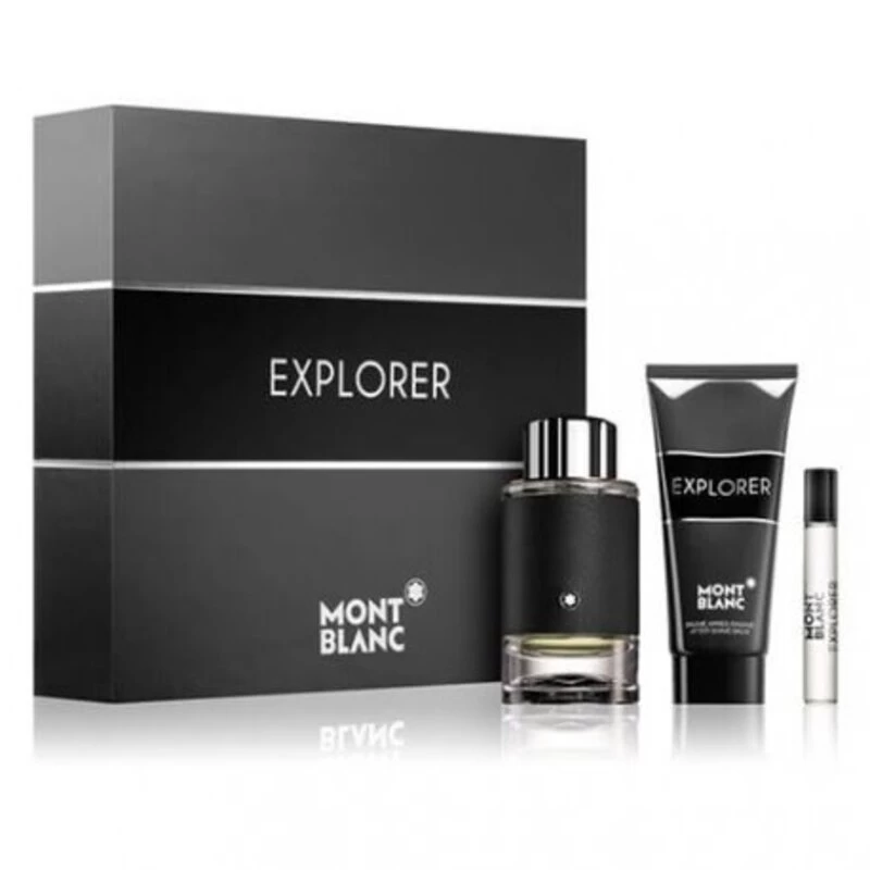 Mont Blanc Explorer Pour Homme Eau De Parfum 100 Ml / 3.4 Oz Ensemble Cadeau Trois Produits 3 Mont Blanc Explorer Pour Homme Eau De Parfum 100 Ml / 3.4 Oz Ensemble Cadeau Trois Produits